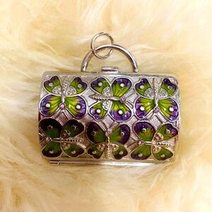 Vintage Judith Leiber for Neiman Marcus Butterfly Theme with Pink Rhinestones